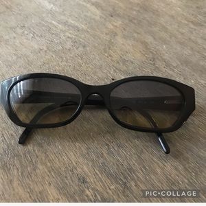 Chanel black small frame sunglasses